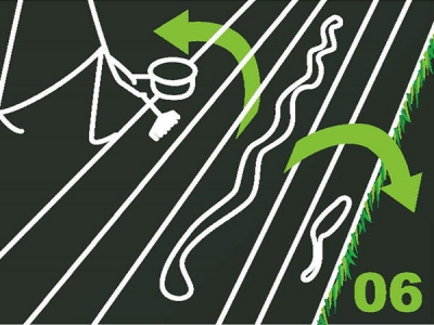 Glue and joint side of turf